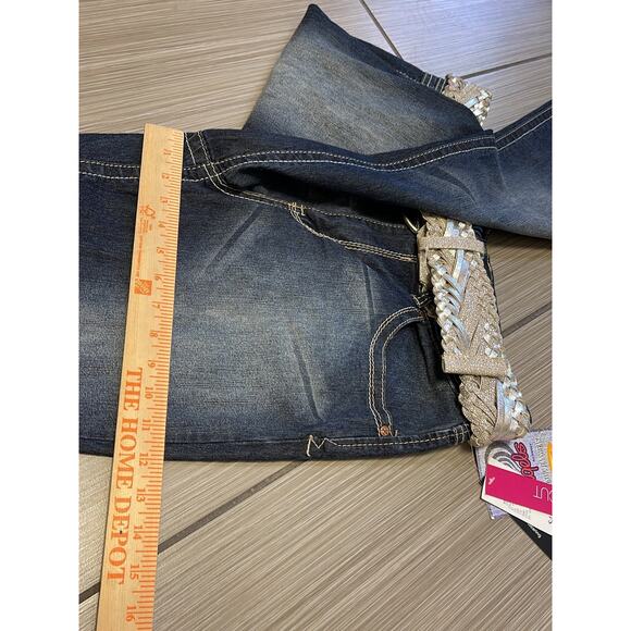 y2k grunge streetwear Angels bootcut jeans 14 high rise dark wash deadstock - Picture 4 of 11